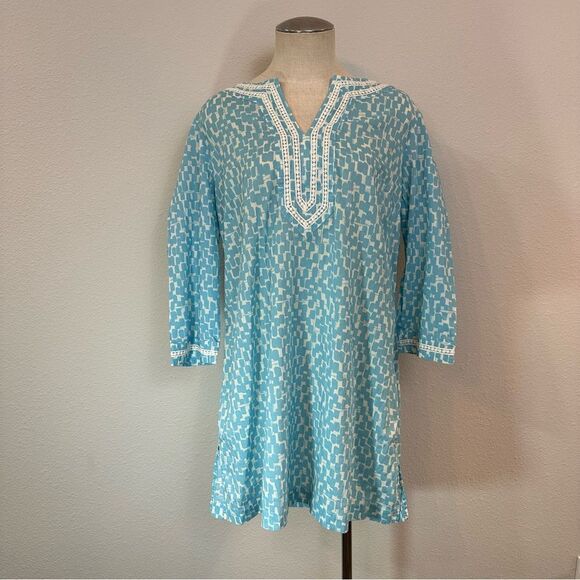 Boden Embroidered V Neck Tunic Top Beach Cover Up 461 - Picture 1 of 3